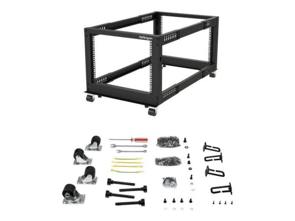 STARTECH.COM 48,26cm 19Zoll Serverschrank - 8HE Laborgestell - 22-40Zoll ei 4POSTRACK8U