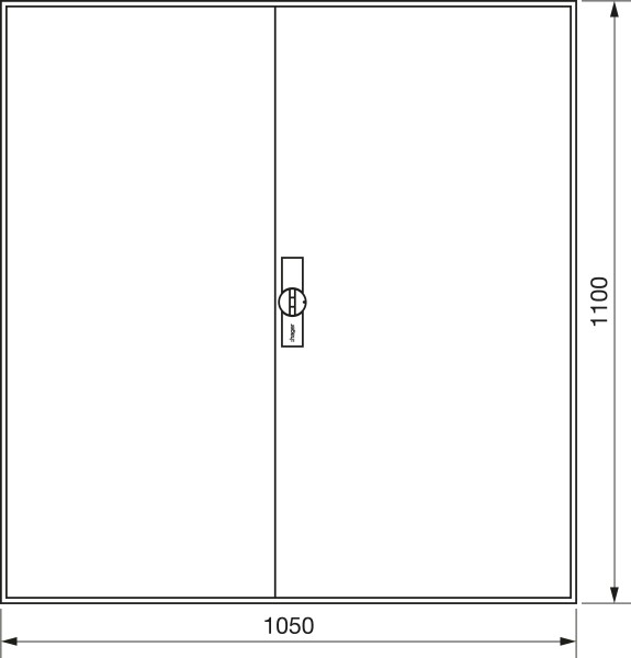 HAGER HAGER ELEKTRO Hager Zählerschrank IP44 SKII      ZB34S 1100x1050x205mm