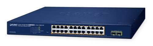 PLANET TECHNOLOGY 24-Port 10/100/1000T 802.3at GS-2210-24P2S