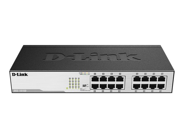 D-LINK 16-Port Layer2 Gigabit Switch, dlink|green, 16x 10/100/1000Mbit/s TP DGS-1016D/E