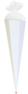 ROTH Bastelschultüte mit Verschluss, 850 mm, weiß