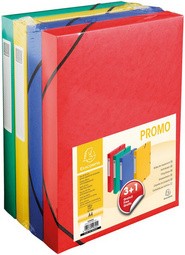 EXACOMPTA Sammelbox, 40 mm, farbig sortiert, Promopack 3+1