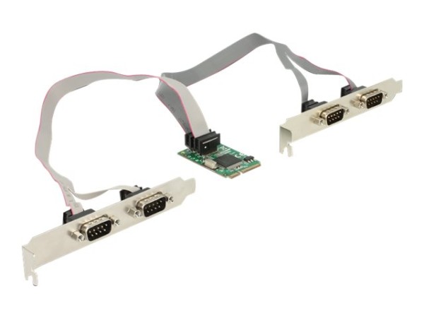 DELOCK DELOCK Mini PCI Expr Card Delock 4x D-Sub9 Slotblech