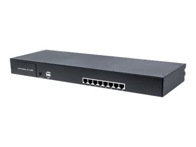 INTELLINET Modularer 8-Port KVM-Switch mit Cat5-/VGA-Schnittstelle Zur Verw 507882