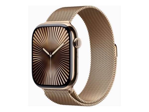 APPLE Watch Series 10 GPS + Cellular 46mm Gold Titanium Case with Gold Mila MC7T4QF/A