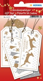 HERMA Weihnachts-Geschenkanhänger "Xmas"