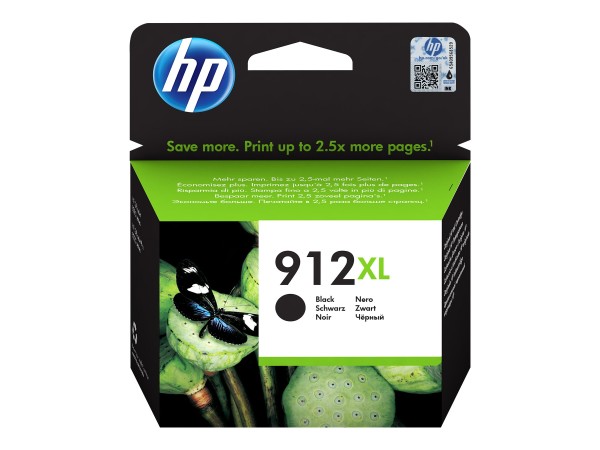 HP 912XL High Yield Black Original Ink Cartridge 3YL84AE