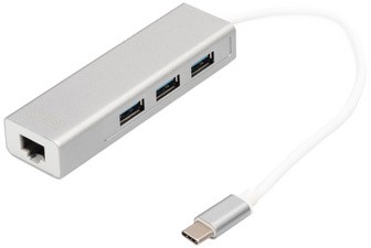 DIGITUS USB 3.0 Hub Super Speed, 3-Port + Ethernet