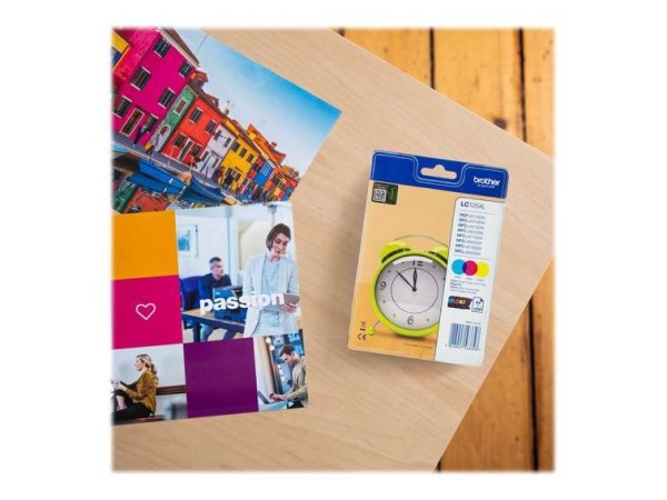 BROTHER LC125XL Rainbow Pack Gelb, Cyan, Magenta Tintenpatrone LC125XLRBWBP