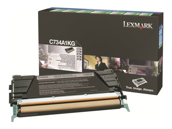 LEXMARK Schwarz Tonerpatrone LCCP, LRP 0C734A1KG