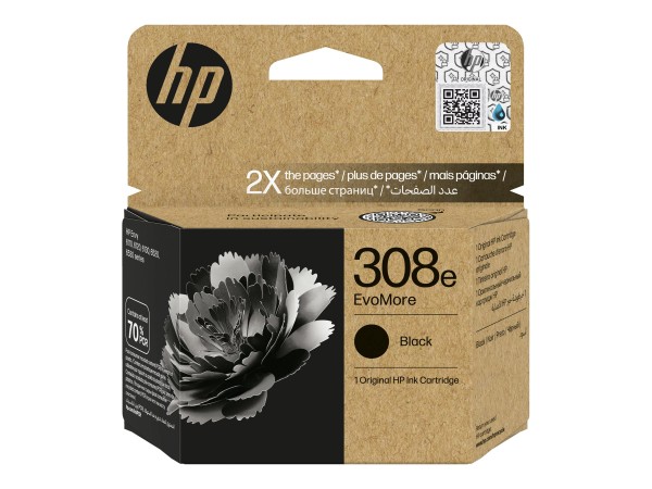 HP 308e EvoMore Black Original Ink Cartridge - Original - Tintenpatrone (7F 7FP22UE#SE1