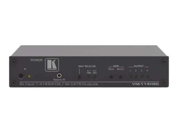 KRAMER VM-114H2C 2x1:4 HDMI-CAT Verteiler (1x HDMI, 1x CAT auf 2x HDMI, 2x VM-114H2C