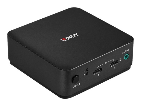 LINDY LINDY 2 Port Type C, DisplayPort 1.2 KVM Switch