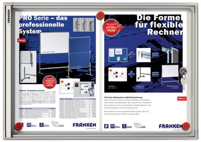 FRANKEN Schaukasten X-tra!Line, 8 x DIN A4, Metall-Rückwand