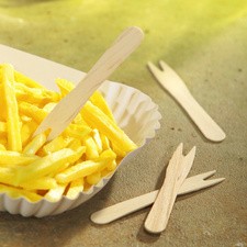 PAPSTAR Pommes-Frites-Gabeln "pure", Länge: 121 mm