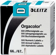 LEITZ Buchstabensignal Orgacolor "A", auf Rolle, weiß