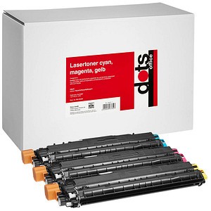 DOTS DOTS cyan, magenta, gelb Toner kompatibel zu brother TN-247C/M/Y, 3er-Set; 1 Pack = 3 St.