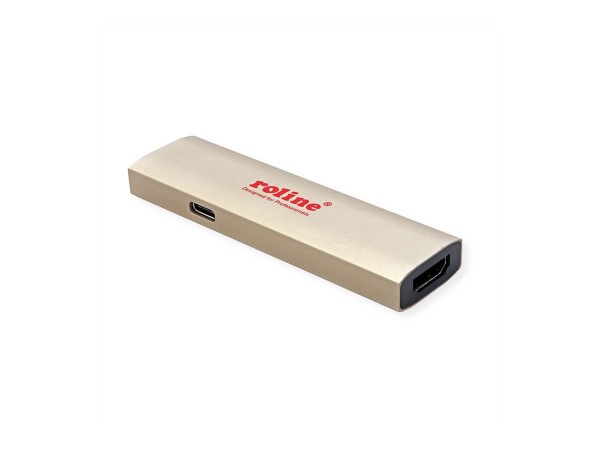 SECOMP ROLINE GOLD Display Adapter USB-C - HDMI 8K60Hz ST/BU+ PD 60W - Adapter - Digital/Daten