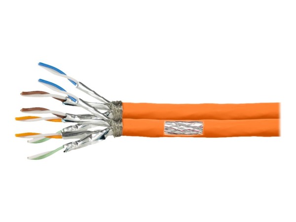 LOGILINK LOGILINK Verlegekabel S/FTP Cat7 AWG23 1000MHz,orange,duplex