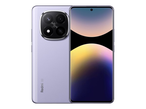 XIAOMI XIAOMI Redmi Note 14 Pro+ 5G 512GB (Lavender Purple, HyperOS, Rückseite mit veganem Leder, 12 GB)