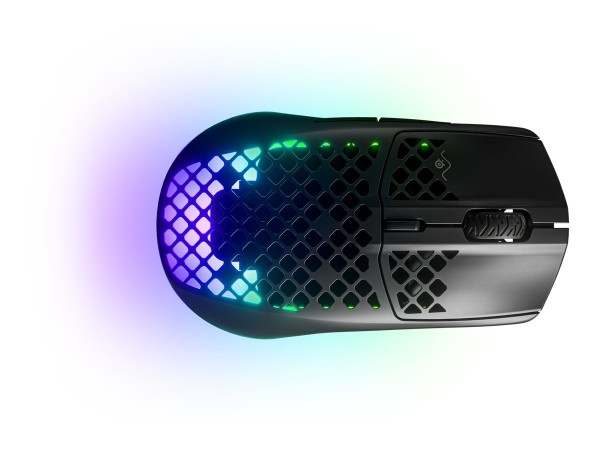 STEELSERIES STEELSERIES Aerox 3 Bluetooth®, Funk Gaming-Maus Optisch Ergonomisch, Beleuchtet Onyx
