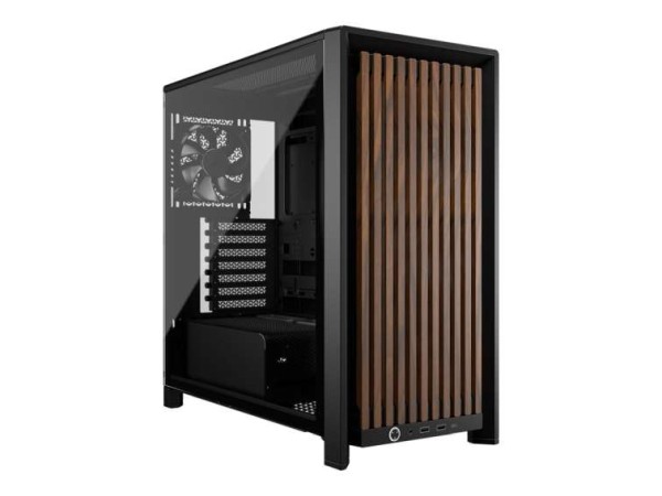 CORSAIR Geh Midi FRAME 4000D RS Wood Mid-Tower, Black/Walnut CC-9011340-WW
