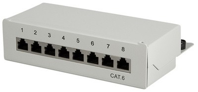 LogiLink Desktop Patch Panel Kat. 6, geschirmt, 8 Port, sw