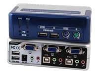 EFB ELEKTRONIK 2-Port KVM Switch PS/2-USB-Audio-USB2.0 Hub incl. Kabelset EB942