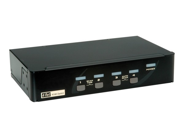 ROLINE KVM Switch,DP,USB,4 Ports,schwarz 14.01.3329