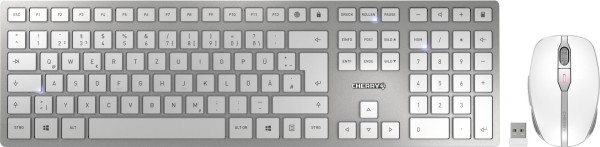 CHERRY CHERRY DW 9100 SLIM + McAfee Bundle (weiß/silber, DE-Layout, Cherry SX-Scherentechnologie)
