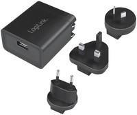 LogiLink USB-Reiseadapter mit 2,1A Fast Charging, schwarz