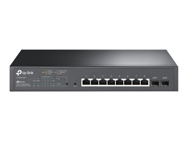 TP-LINK JetStream 10-Port Gigabit Smart Switch with 8-Port PoE+ TL-SG2210MP