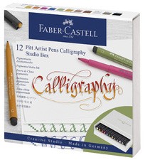 FABER-CASTELL Tuschestift PITT artist pen, 12er Atelierbox