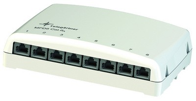 Telegärtner Mini-Verteiler MPD8-HS Kat.6A (IEC)
