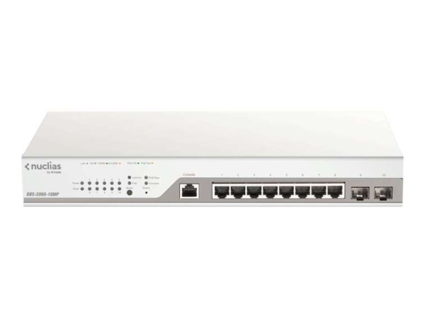 D-LINK Nuclias Cloud Managed 10-Port Layer2 PoE+ Gigabit Switch DBS-2000-10MP
