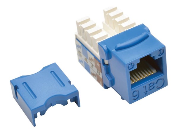EATON EATON TRIPPLITE Cat6/Cat5e 110 Style Punch Down Keystone Jack - Blue 25-Pack TAA
