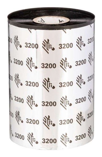 ZEBRA RIBBON 3200 WAX/RESIN 25MM 03200GT11030