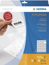 HERMA Diahüllen für Kleinbilddias 5 x 5 cm, klar/matt