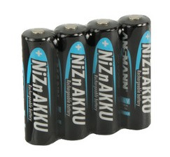 ANSMANN Nickel-Zink-Akku, Mignon AA, 1.500 mAh, 4er Shrink