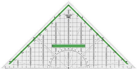 M+R Geodreieck, Hypotenuse: 320 mm, glasklar