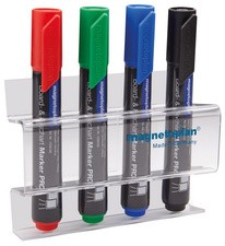 magnetoplan Acryl Markerhalter, für 4 Boardmarker