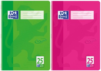 Oxford Schulheft "Touch", DIN A4, Lineatur 25, pink