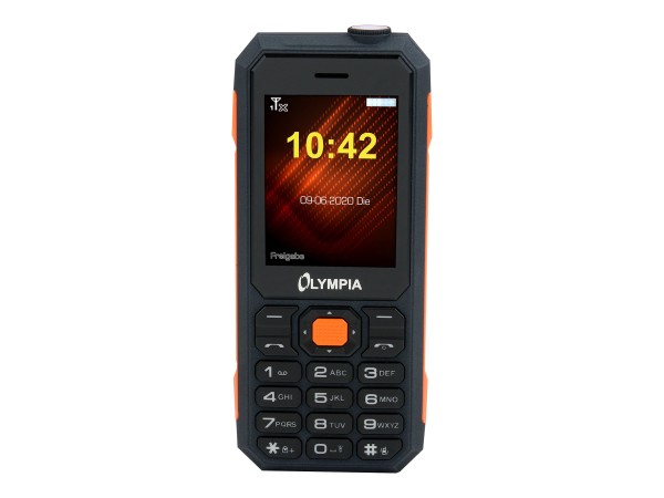 OLYMPIA Olympia Active, Outdoorhandy Wasserfest und Staubgeschützt Stossfest durch gummiertes Gehäuse GSM St