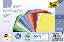 folia Fotokarton, DIN A5, 300 g/qm, 25 Farben sortiert