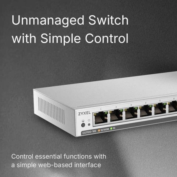 ZYXEL 16-Ports GS1100 unmanaged Switch VA-GS-1100-16