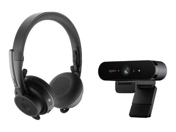 LOGITECH Bundle Zone Wrls headset + Brio 4K cam Pro Personal Video Collab K 991-000345