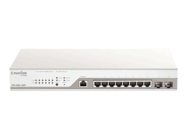 D-LINK Nuclias Cloud Managed 10-Port Layer2 PoE+ Gigabit Switch DBS-2000-10MP/E