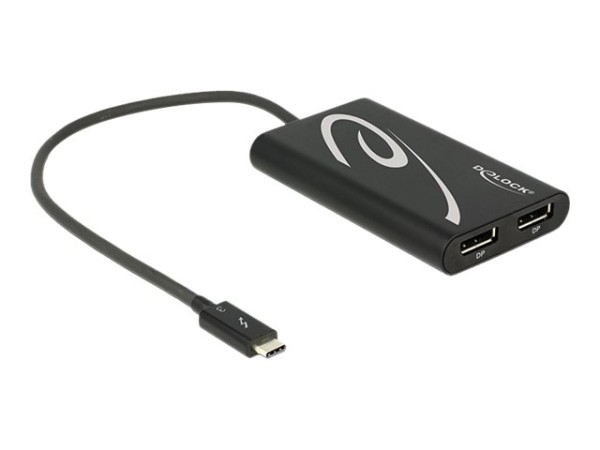 DELOCK DELOCK Adapter Thunderbolt 3 Stecker > 2 x Disp
