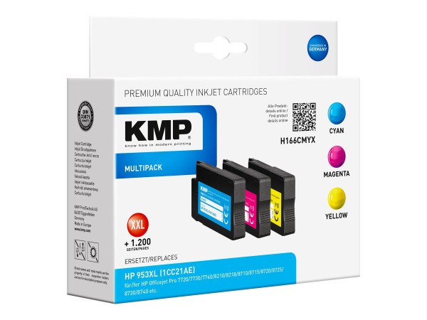 KMP KMP Tintenpatrone ersetzt HP 953XL (F6U16AE, F6U17AE, F6U18AE)