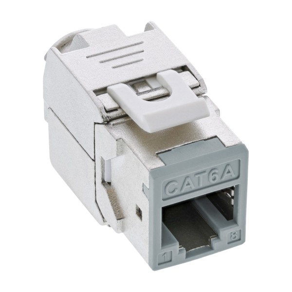 INLINE 8pcs. Pack Keystone RJ45 jack, shielded, Cat.6A, grey 76207